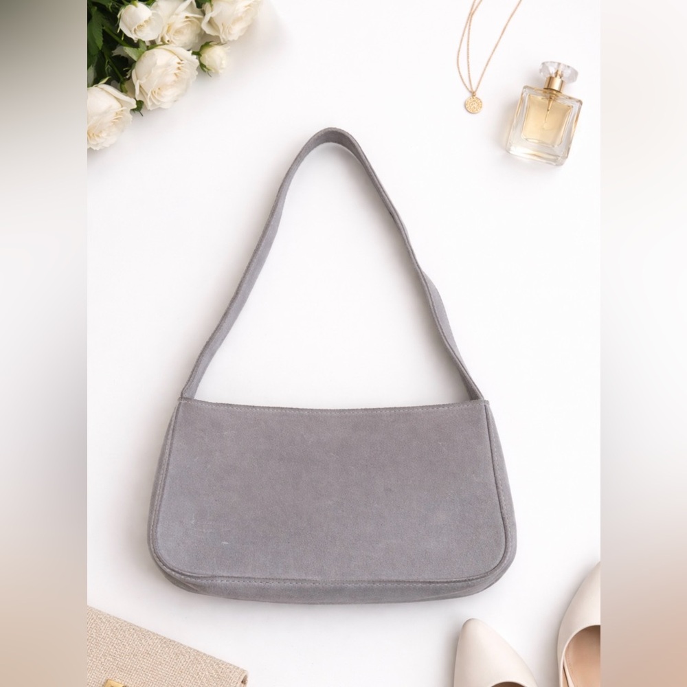 Brandy Melville Elegant Gray Shoulder Bag